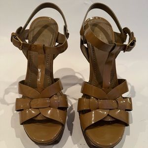 Saint Laurent Tribute Sandals 37 used - tan patent